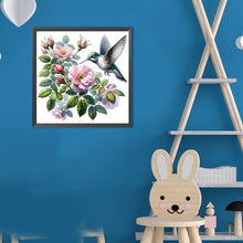 Load image into Gallery viewer, Diamond Painting - Full Round - Hummingbird And Rose (30*30CM)

