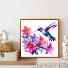 Load image into Gallery viewer, Diamond Painting - Full Round - Hummingbird And Azalea (30*30CM)
