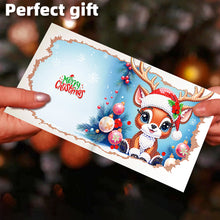 Load image into Gallery viewer, 12PCS DIY Xmas Pattern Rhinestone Diamond Art Mosaic Postcards for Celebrations Christmas

