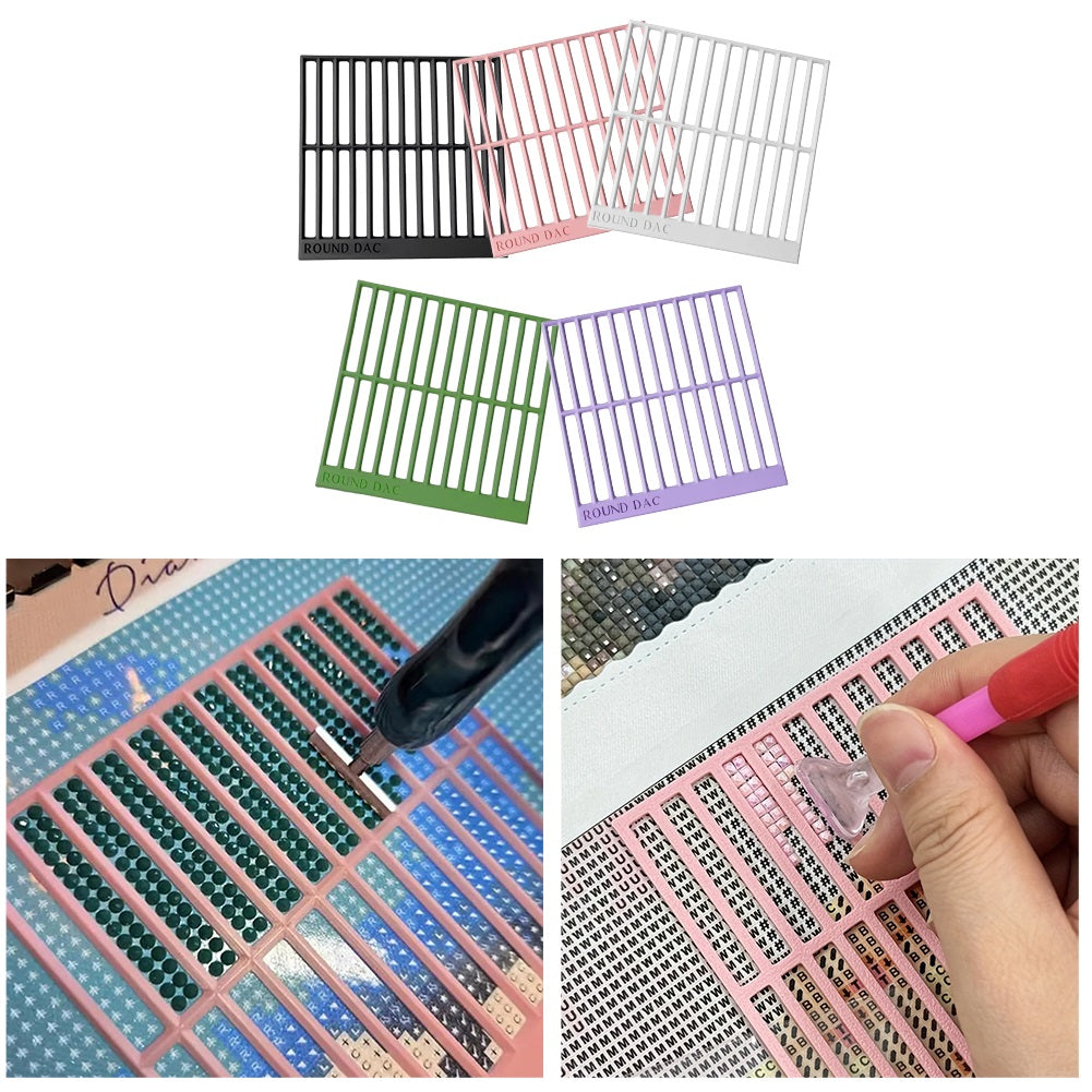 5Pcs DIY Diamond Art Guide Ruler Beginner Rhinestone Positioning Grid Ruler Tool