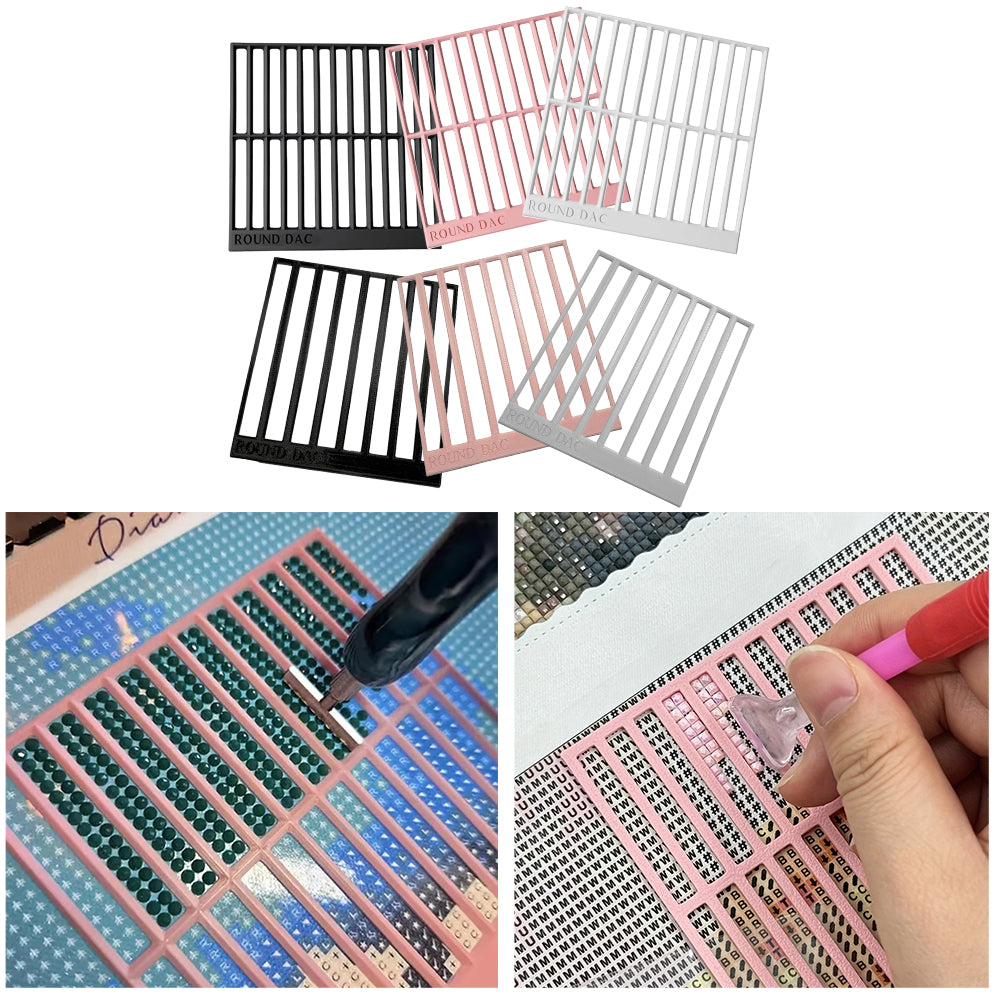 6Pcs DIY Diamond Art Guide Ruler Beginner Rhinestone Positioning Grid Ruler Tool