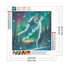 Load image into Gallery viewer, Diamond Painting - Full Round - Wolf Under The Aurora (30*30CM)
