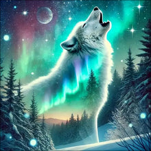 Load image into Gallery viewer, Diamond Painting - Full Round - Wolf Under The Aurora (30*30CM)
