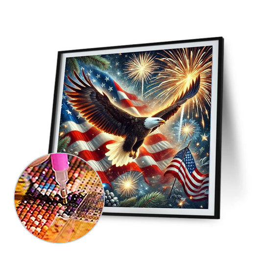 Diamond Painting - Full Round - Independence Day Eagle (30*30CM)