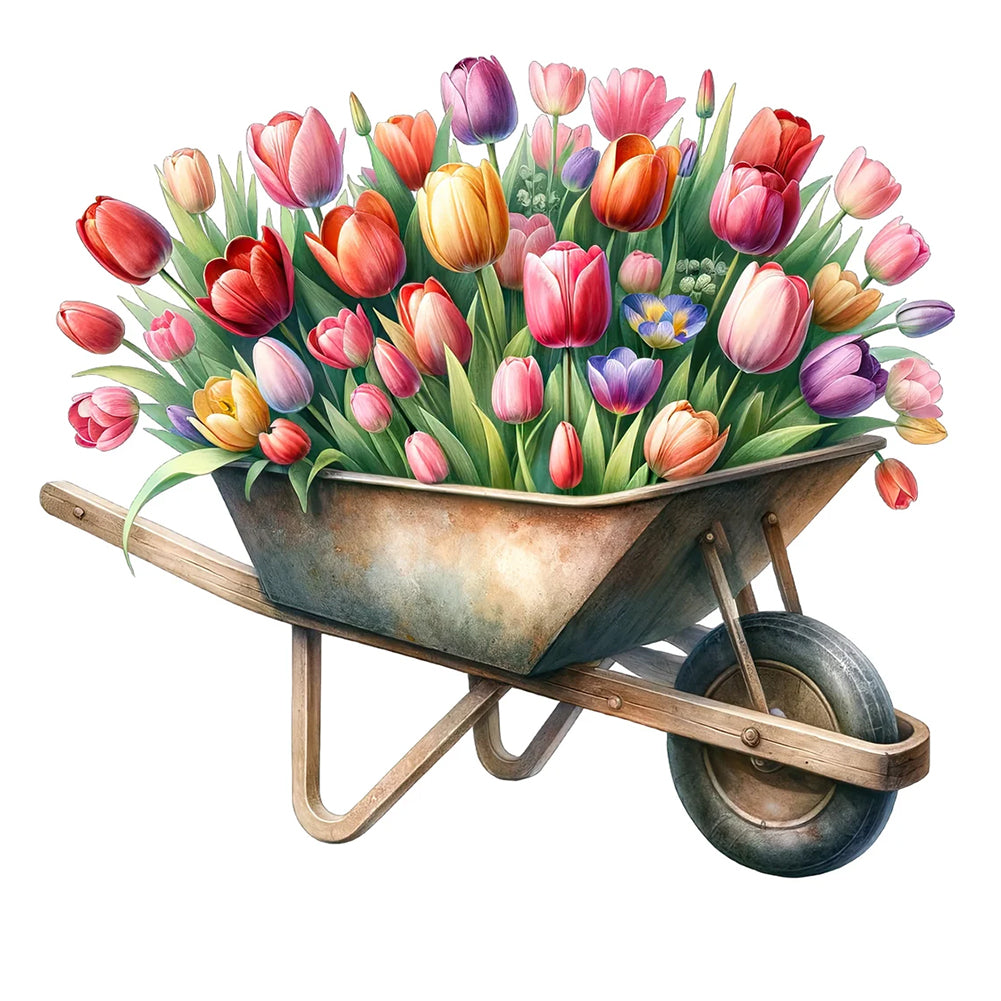 Diamond Painting - Full Round - Tulip Cart (30*30CM)