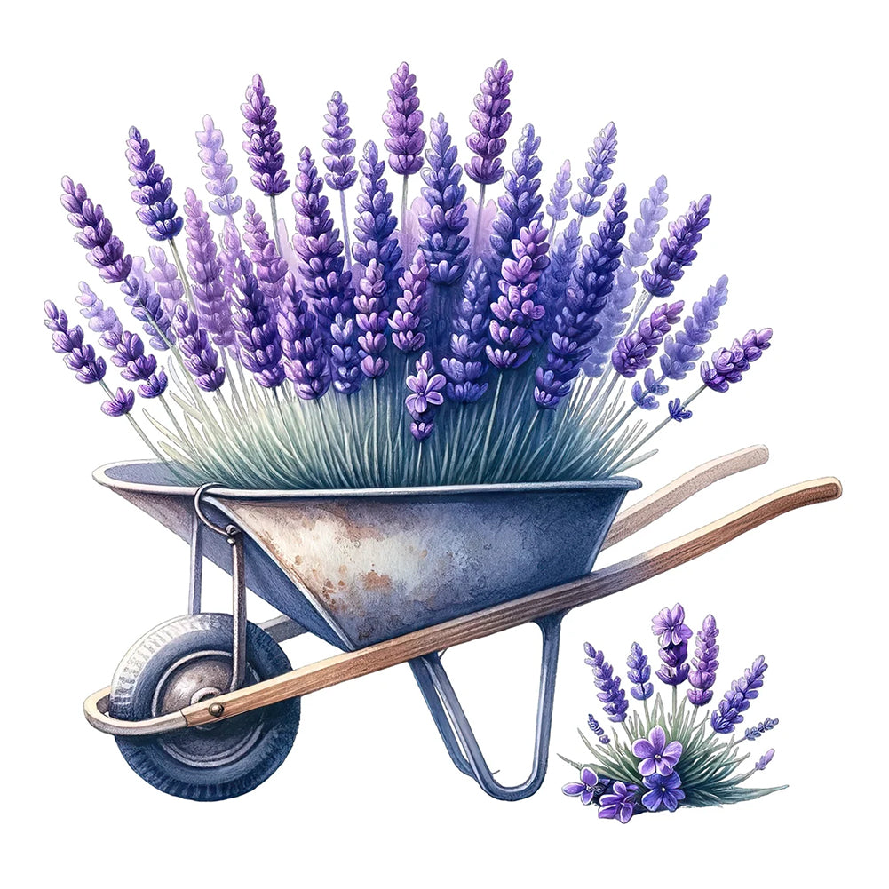 Diamond Painting - Full Round - Lavender Cart (30*30CM)