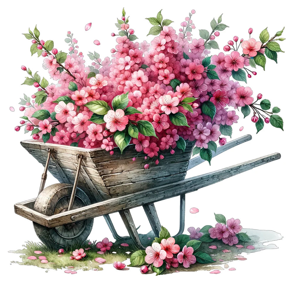 Diamond Painting - Full Round - Peach Cart (30*30CM)