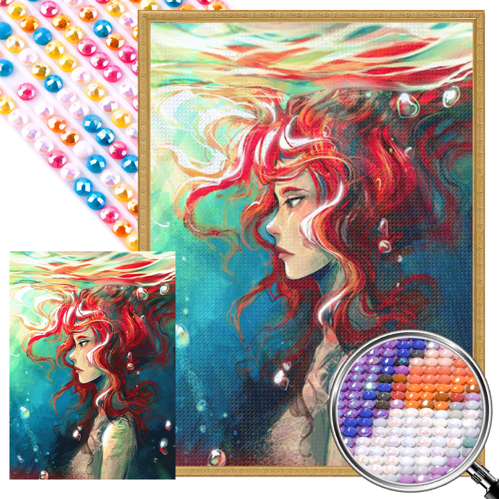 AB Diamond Painting - Full Round - Red-Haired Girl (40*55CM)
