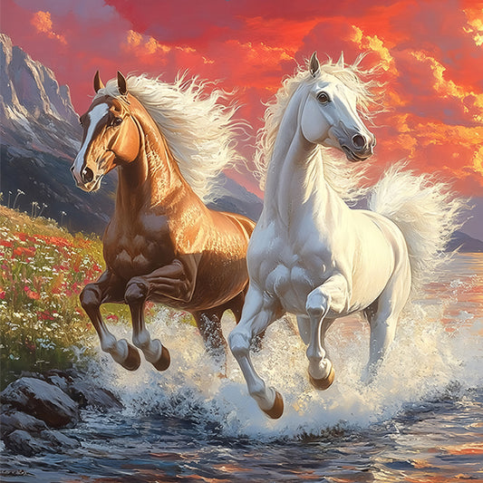 Diamond Painting - Full Round - Horse (30*30CM)