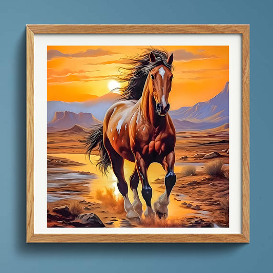 Diamond Painting - Full Round - Horse (30*30CM)