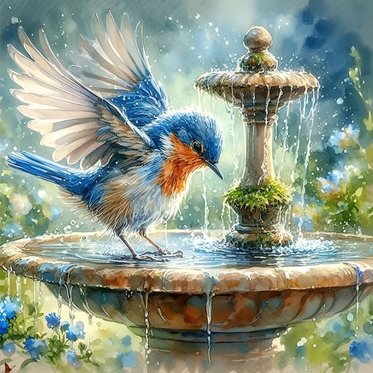 Diamond Painting - Full Round - Bluebird (30*30CM)