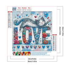 Load image into Gallery viewer, Diamond Painting - Full Round - Love Cat (30*30CM)
