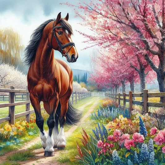 Diamond Painting - Full Round - Horse (40*40CM)