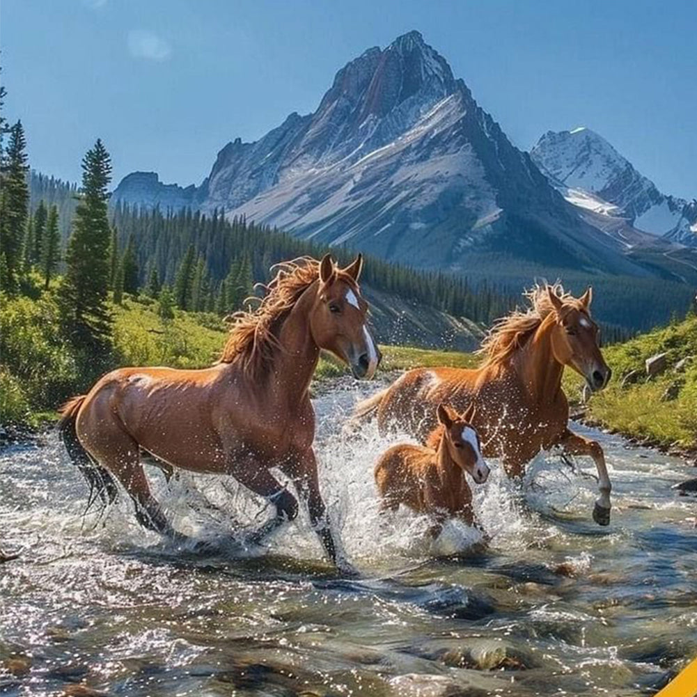 Diamond Painting - Full Round - Horse (40*40CM)