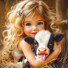 Load image into Gallery viewer, Diamond Painting - Full Round - Cute Girl (40*40CM)
