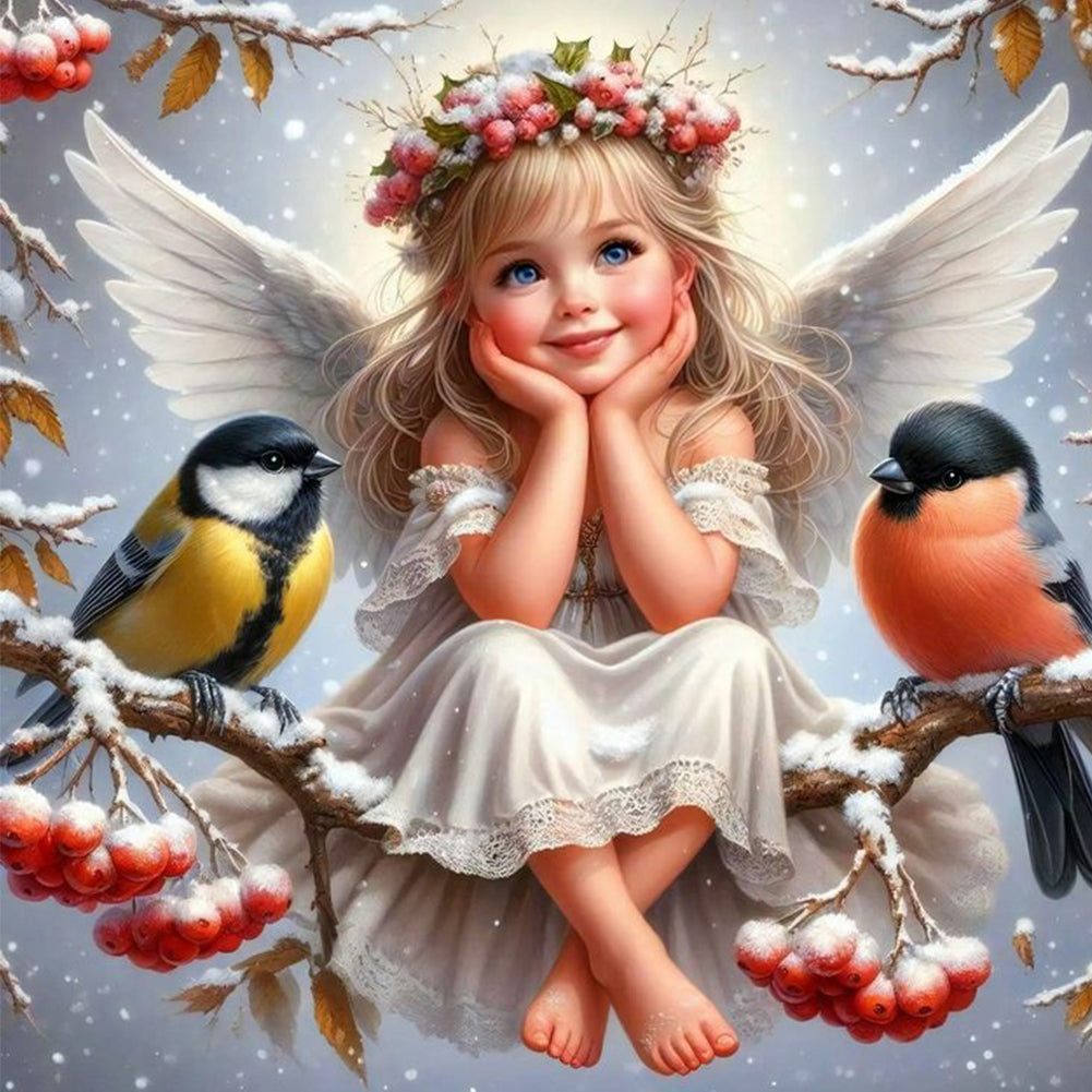 Diamond Painting - Full Round - Angel Girl (40*40CM)