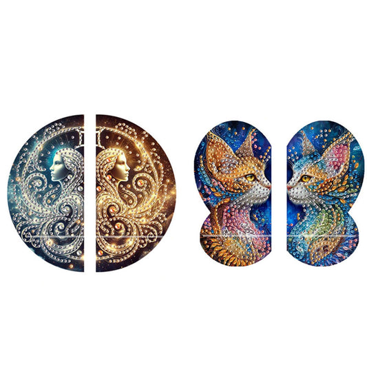 2pcs 2D Flat DIY Diamond Art Pendant DIY Home Decor Hanging Charm (Goddess)