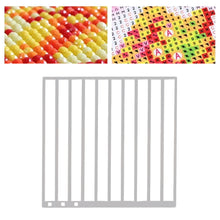 Load image into Gallery viewer, Stainless Steel Diamond Painting Ruler DIY Diamond Painting Tool (3 Rows Square)
