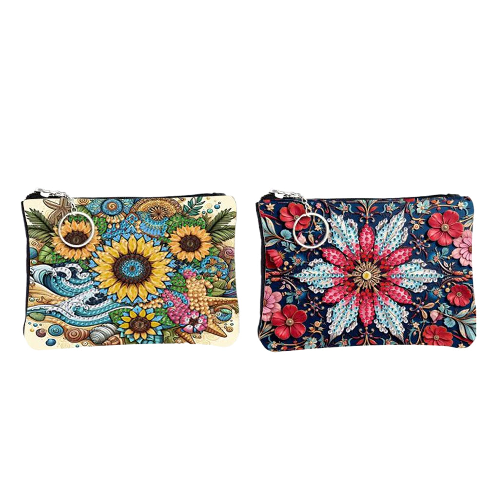 DIY Diamond Art Diamond Dot Card Pack Diamond Painting Coin Pouch (Sunflower)