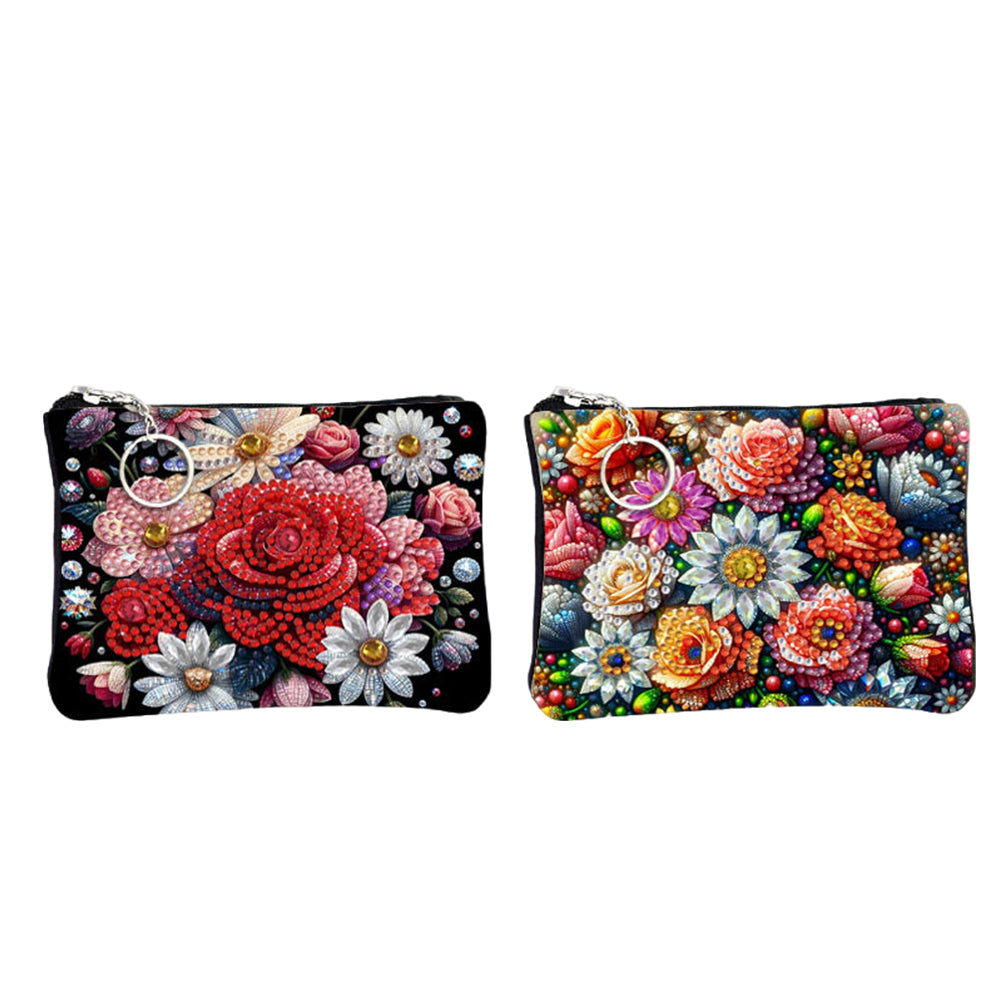 DIY Diamond Art Diamond Dot Card Pack Diamond Painting Pouch (Gemstone Flower)