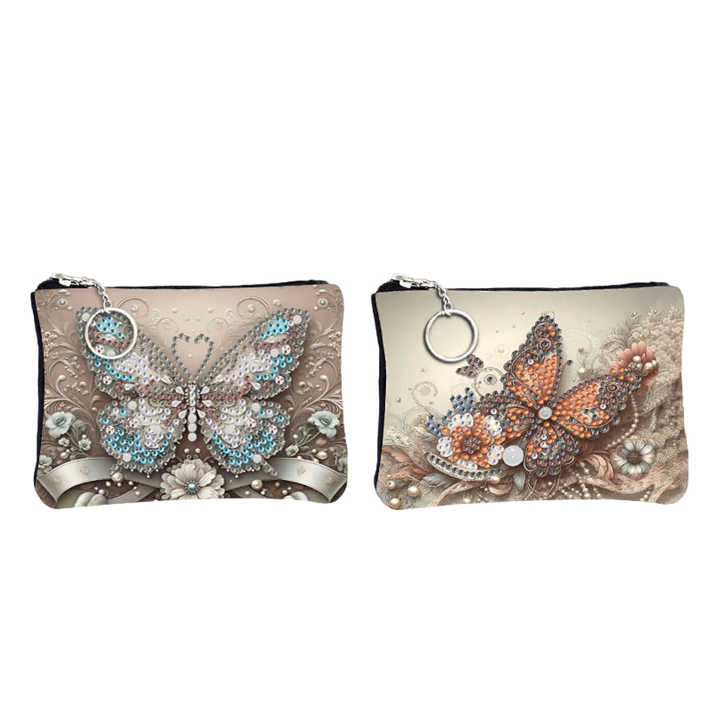 DIY Diamond Art Diamond Dot Card Pack Diamond Painting Coin Pouch (Butterfly)