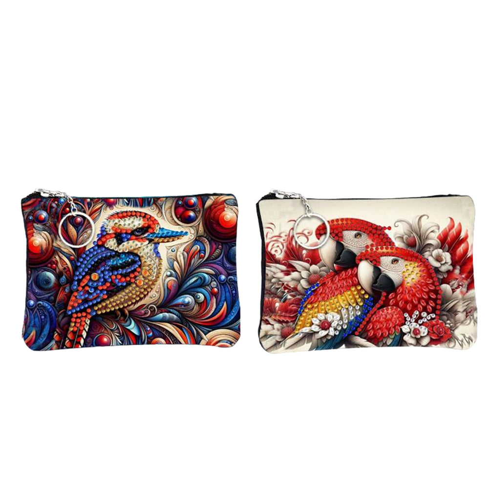 DIY Diamond Art Diamond Dot Card Pack 5D Diamond Painting Coin Pouch (Bird)