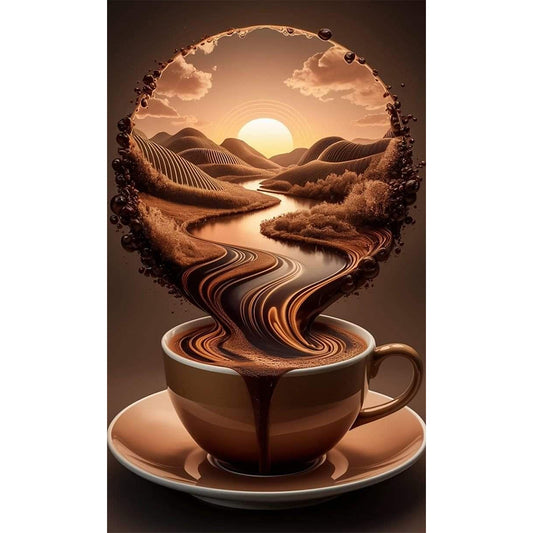 Diamond Painting - Full Round - Coffee Painting (30*50CM)
