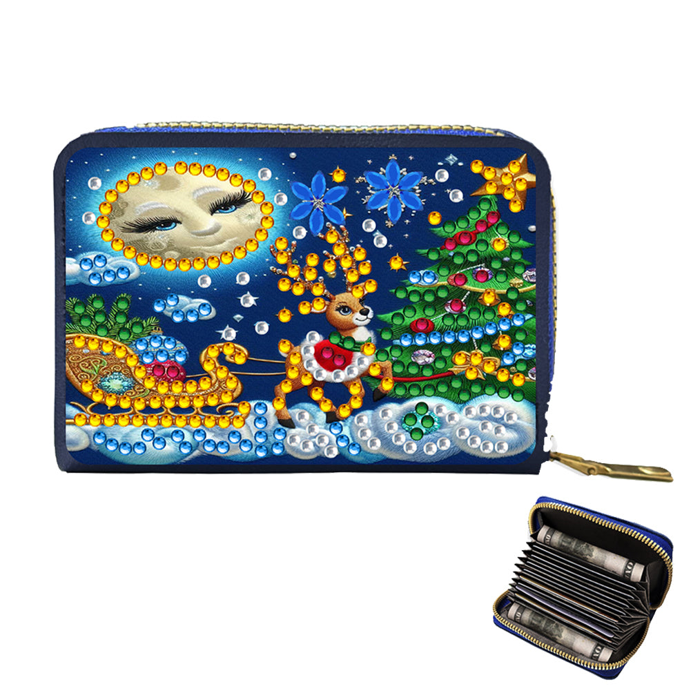 DIY Diamond Art Diamond Dot Card Pack 5D Diamond Painting Coin Pouch (Christmas)