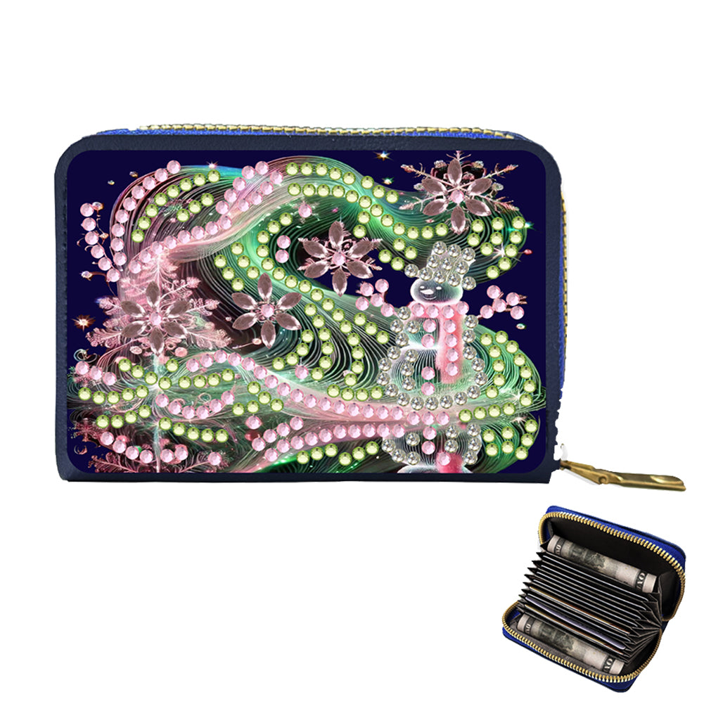 DIY Diamond Art Diamond Dot Card Pack 5D Diamond Painting Coin Pouch (Scene)