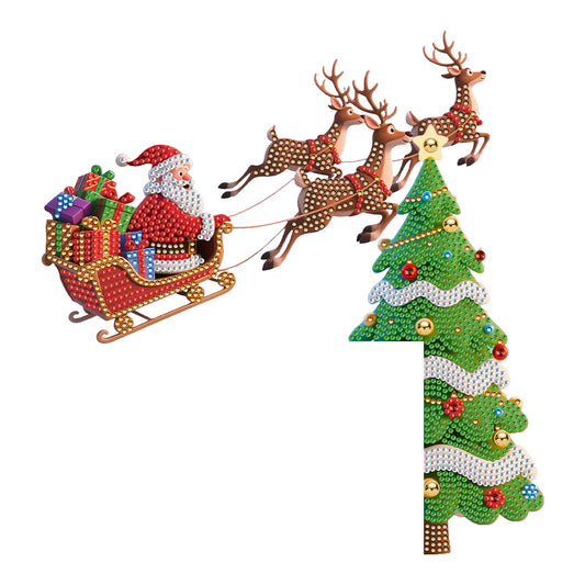 DIY Xmas Diamond Art Door Frame Decoration Door Corner Pendants for Feiend Gifts Christmas