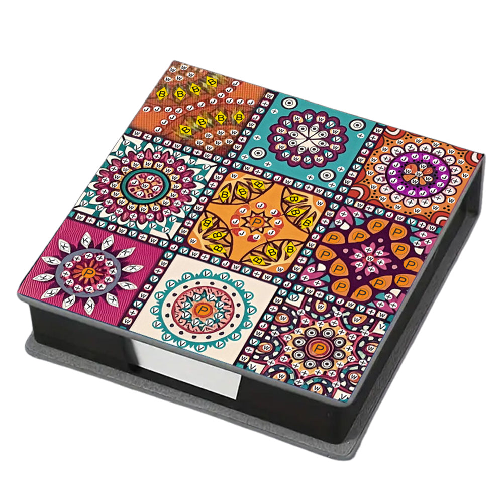 5D DIY PU Gem Painting Memo Pad Holder with 160 Sheets Paper (Mandragora)