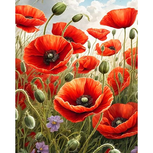 Diamond Painting - Full Round - Poppy Bush (40*50CM)