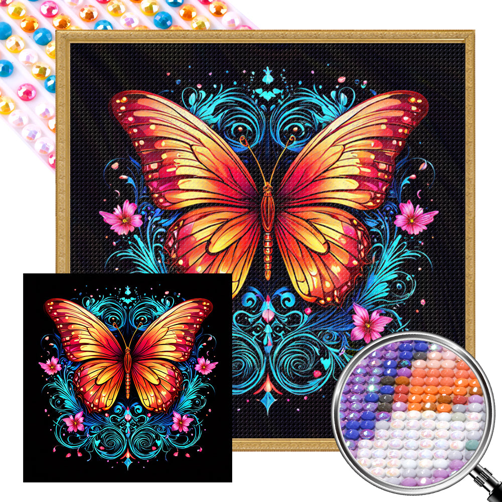 AB Diamond Painting - Full Round - Butterfly (40*40CM)