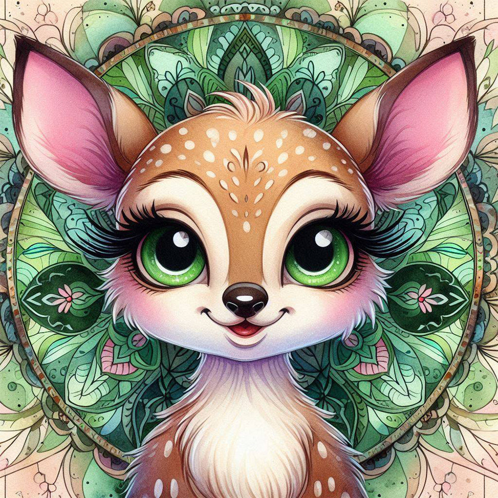Diamond Painting - Full Round - Mandala Deer (30*30CM)