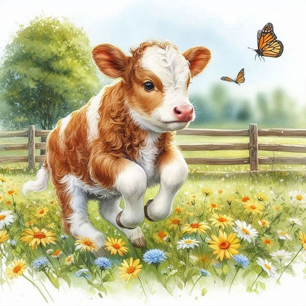 Diamond Painting - Full Round - Cow (30*30CM)