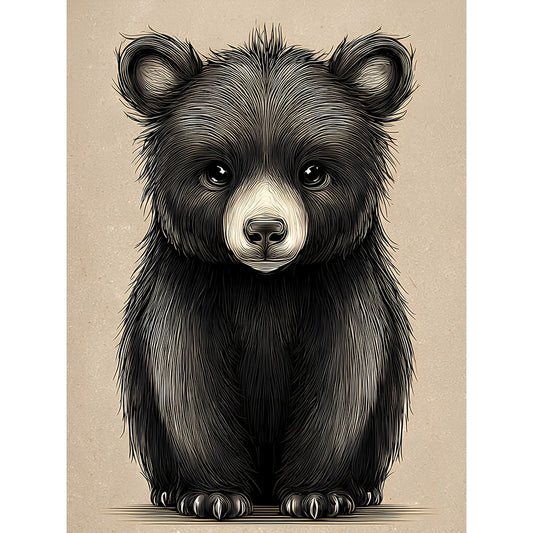 Diamond Painting - Full Round - Black Bear (30*40CM)