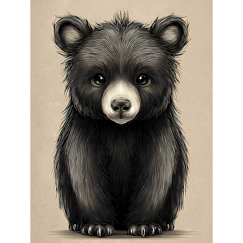 Diamond Painting - Full Round - Black Bear (30*40CM)