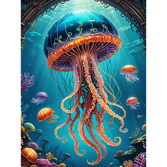 Diamond Painting - Full Round - Jellyfish (30*40CM)