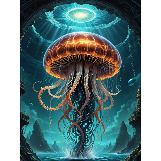Diamond Painting - Full Round - Jellyfish (30*40CM)