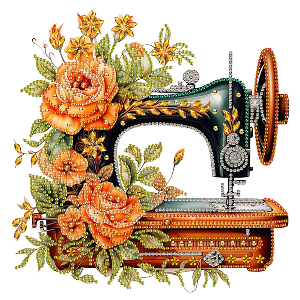 Diamond Painting - Partial Special Shaped - Sewing Machine (30*30CM)