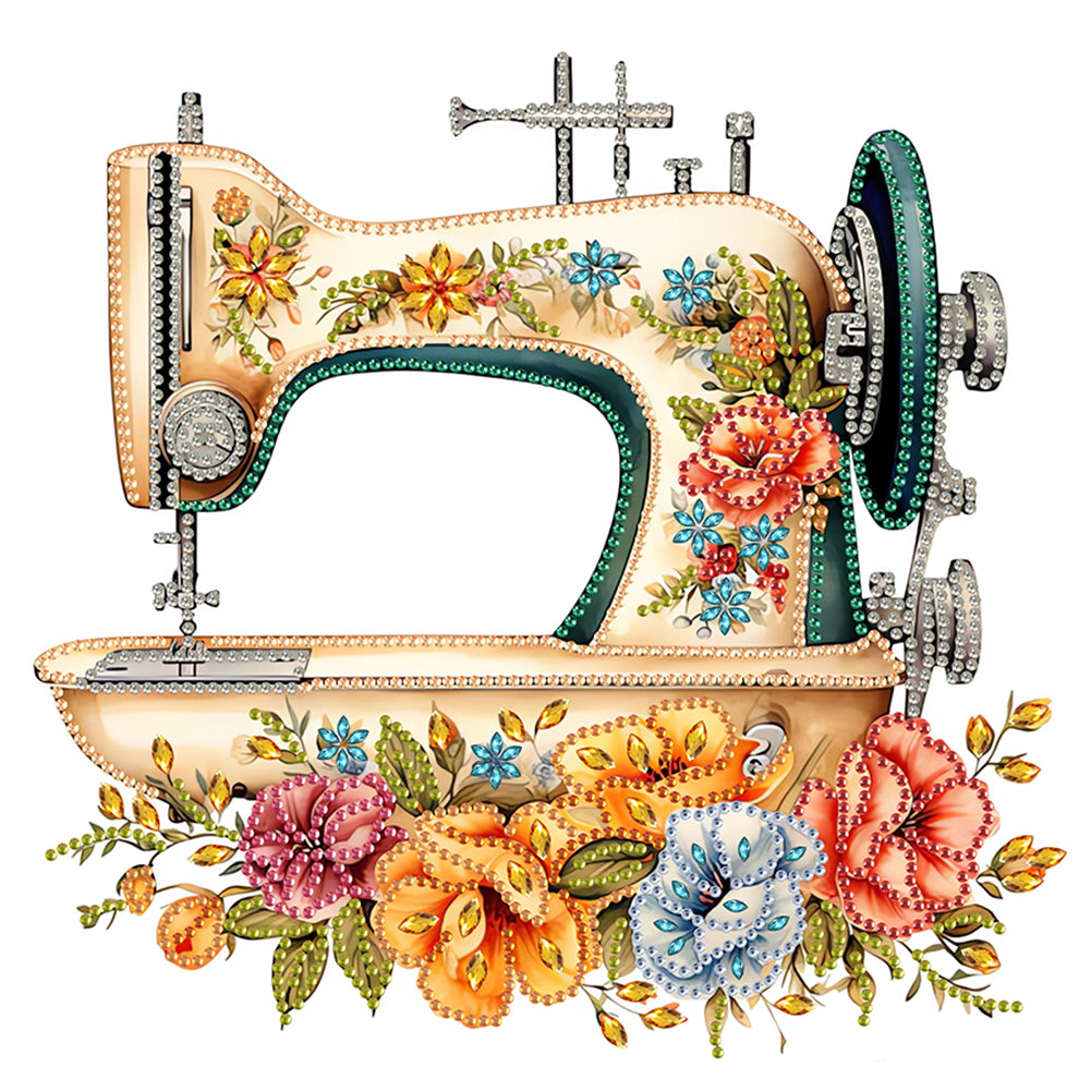 Diamond Painting - Partial Special Shaped - Sewing Machine (30*30CM)