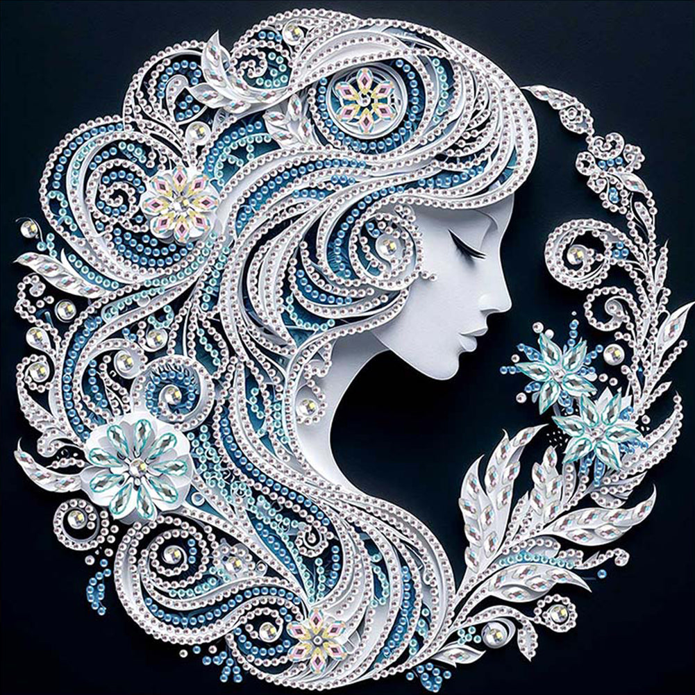 Diamond Painting - Partial Special Shaped - Art Girl (30*30CM)