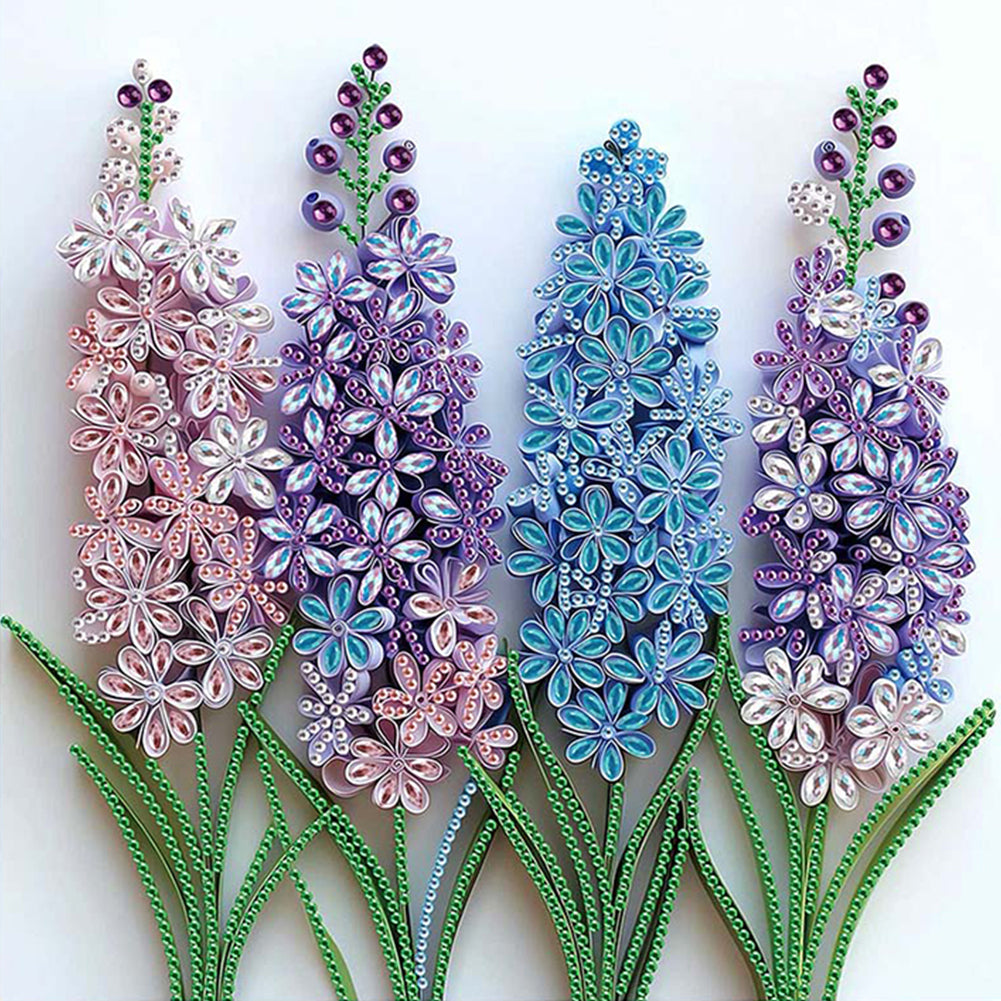 Diamond Painting - Partial Special Shaped - Quilling Lavender (30*30CM)