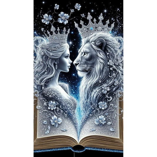 Diamond Painting - Full Round - Queen And Lion (40*70CM)