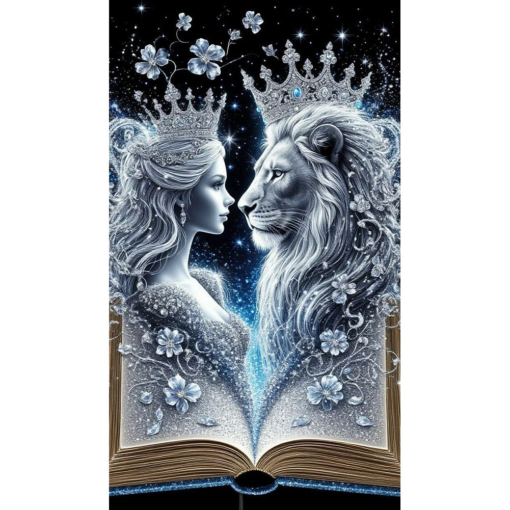 Diamond Painting - Full Round - Queen And Lion (40*70CM)