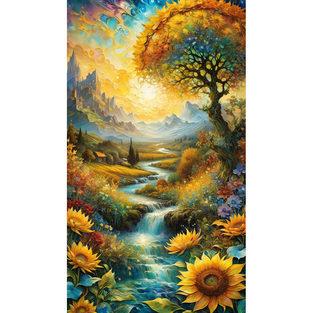 Diamond Painting - Full Round - Streamside Scenery (40*70CM)