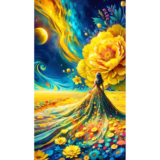 Diamond Painting - Full Round - Dream Scenery And Girl (40*70CM)