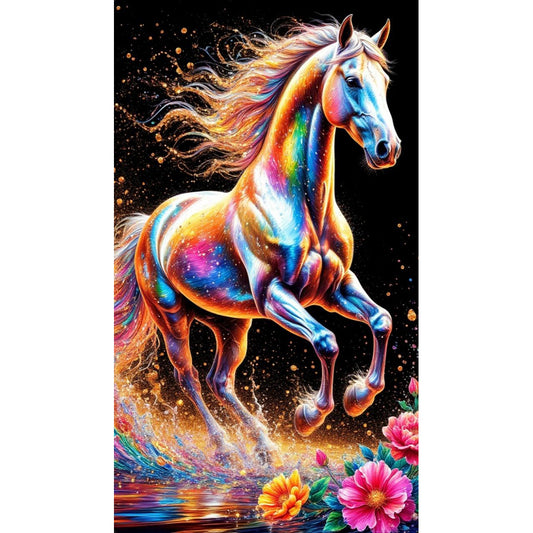 Diamond Painting - Full Round - Colorful Horse (40*70CM)
