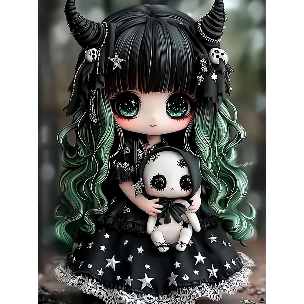 Diamond Painting - Full Round - Dark Girl (30*40CM)