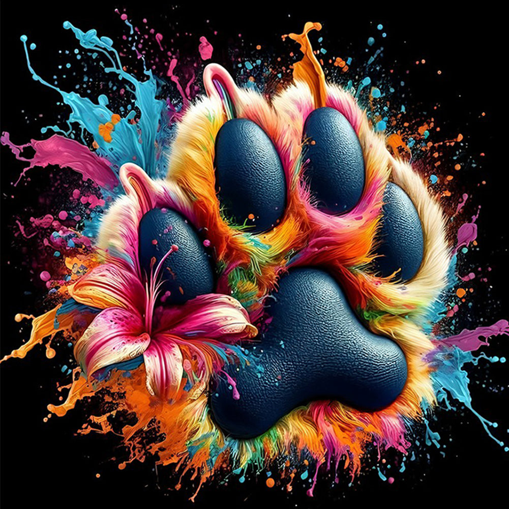 Diamond Painting - Full Round - Cute Footprints (30*30CM)